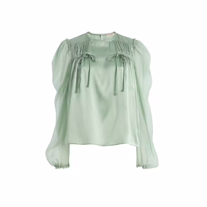 Odette Chiffon and Satin Top