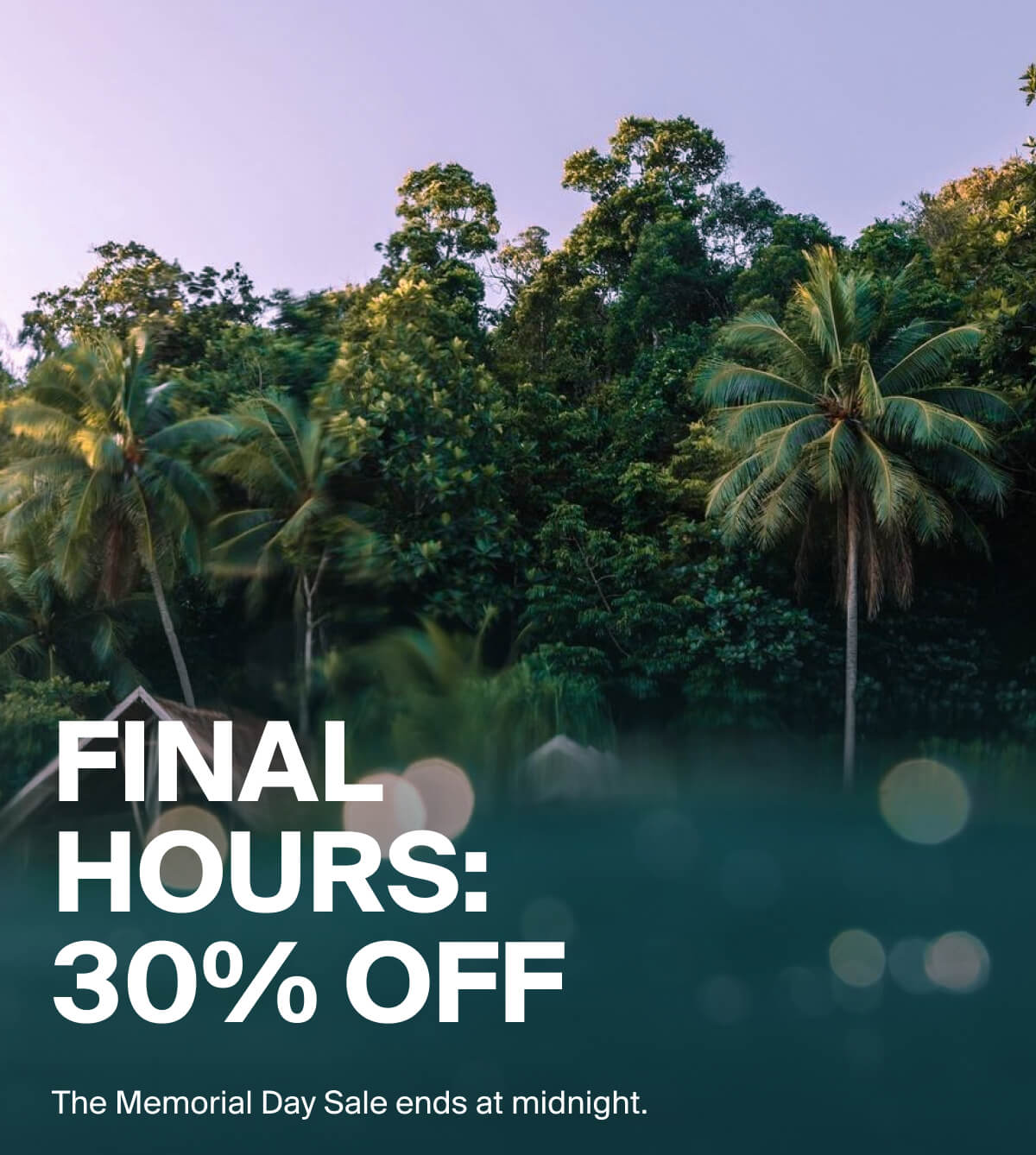FINAL HOURS:  30% OFF The Memorial Day Sale ends at midnight. 