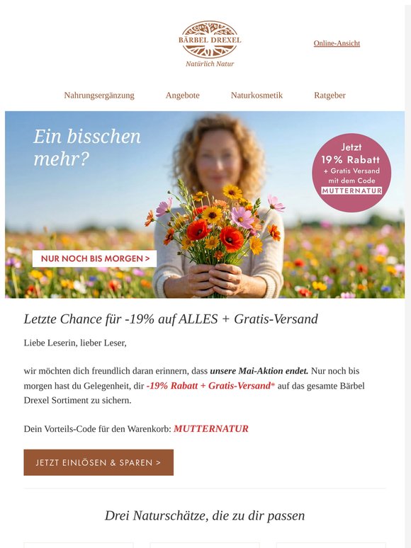 🔴 Nur noch bis morgen: -19% & Gratis-Versand