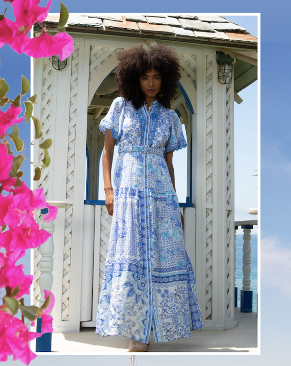 Maggie Belted Linen Maxi Dress
