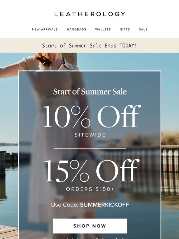 ENDS TODAY: Up to 15% Off Sitewide!