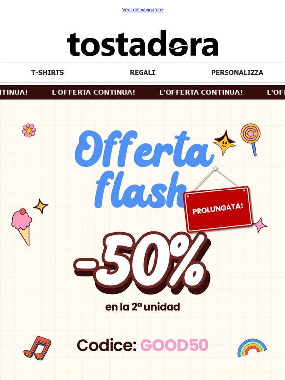 Ancora qui? Anche il -50%. 👉 Promo estesa!
