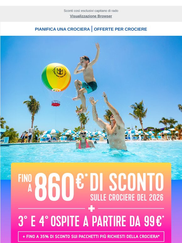 Fino a 860 € di sconto sulle crociere 2026 💰