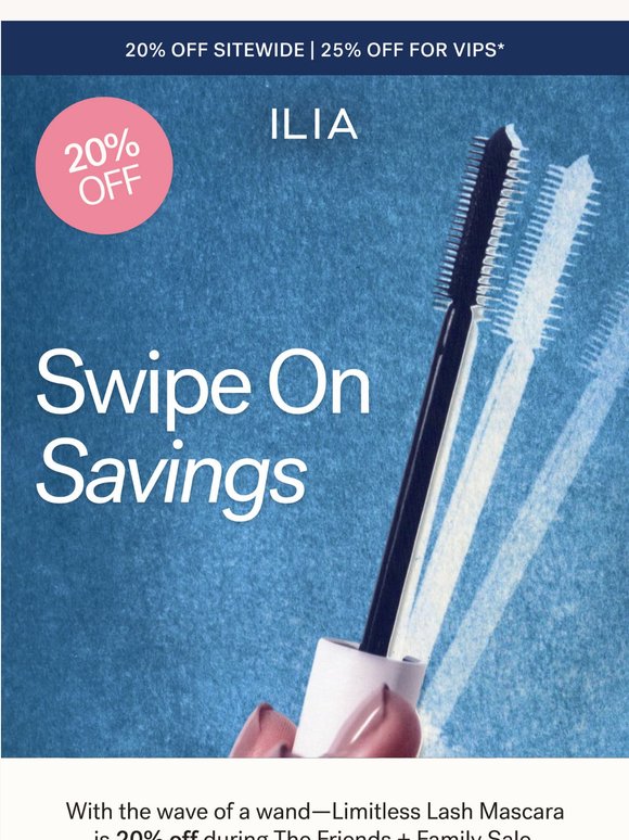 Swipe on 20% off