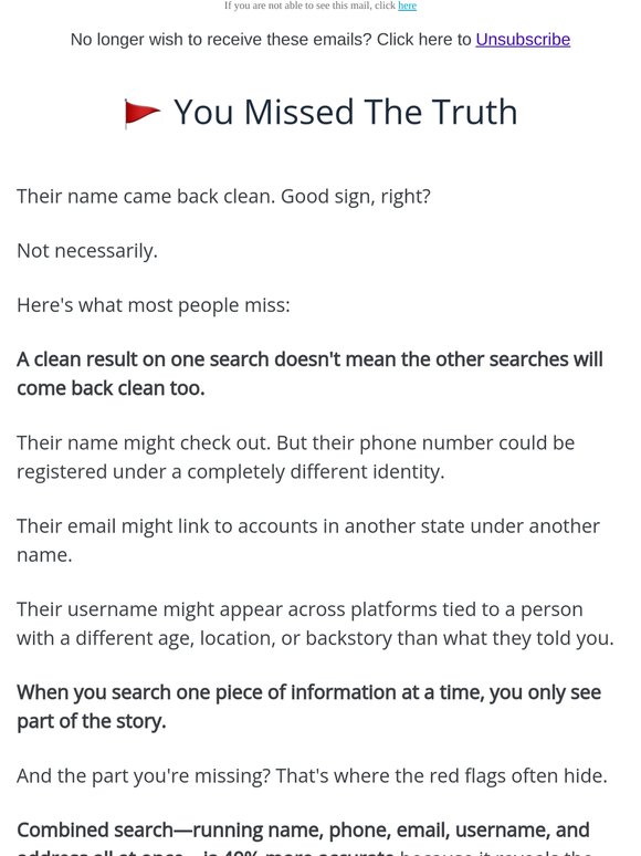 You only searched one thing.