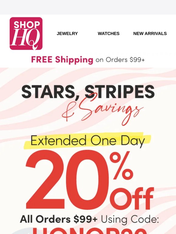 🎉 EXTENDED! Extra 20% Off Orders $99+
