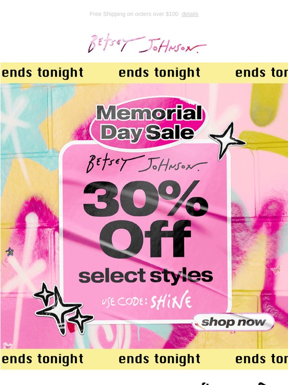 Final Call: 30% OFF Select Styles