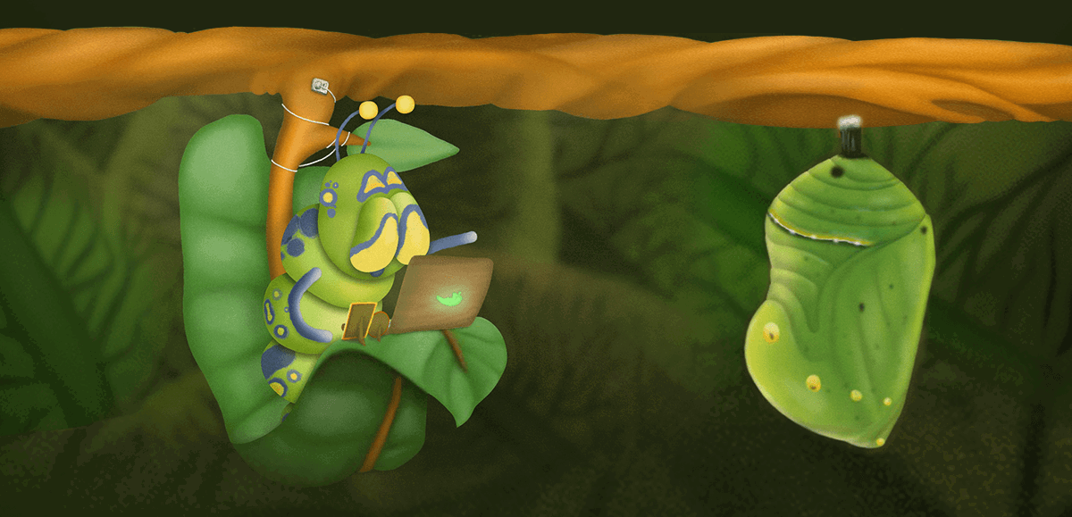 caterpillars at work image