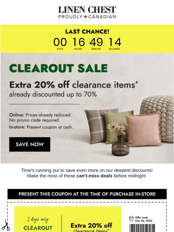 🚨Clearout Sale Ends Tonight🚨