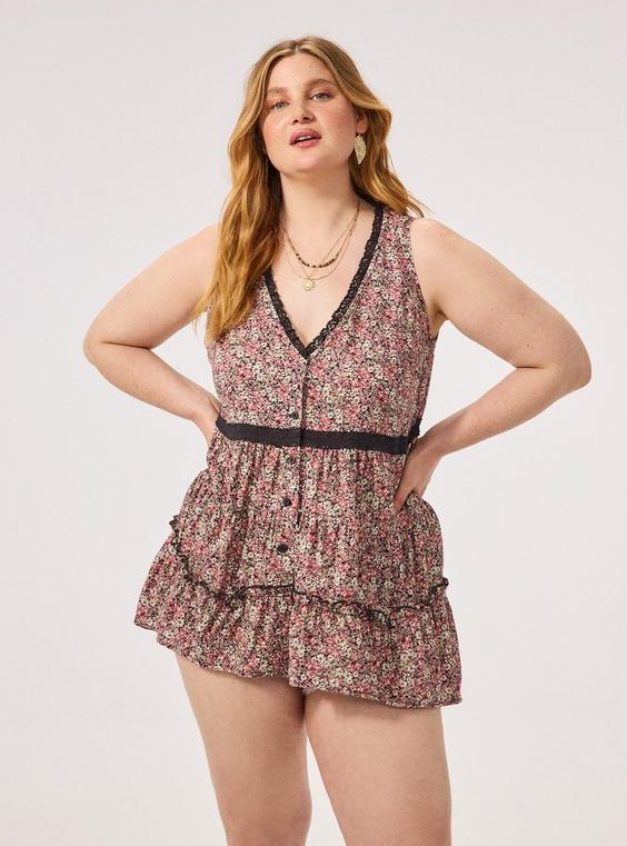Festi Sleeveless Button-Down Tunic