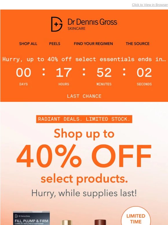 ENDS TODAY ⏳ Up To 40% Off Summer Savings