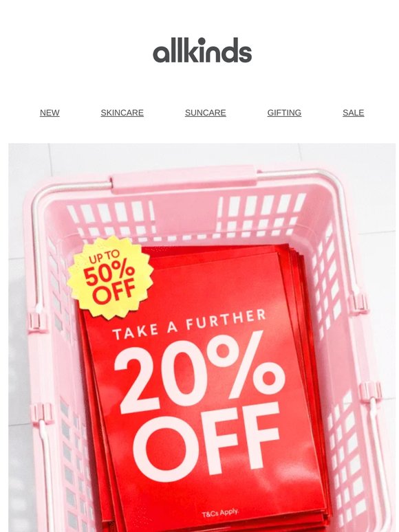 Take an extra 20% off Sale