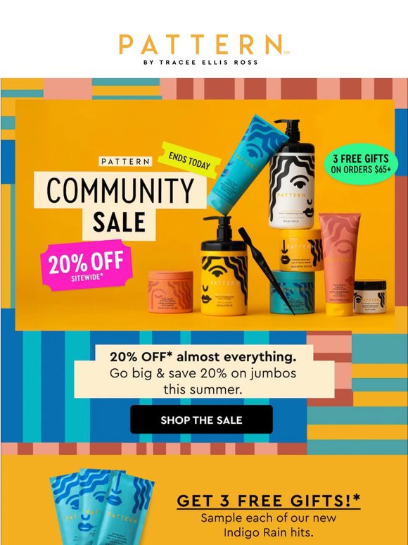 FINAL HOURS❗ 20% OFF Sitewide* & 3 Free Gifts 💛