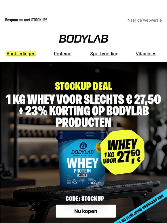 Je voorraad raakt op? Tijd om bij te vullen 💥