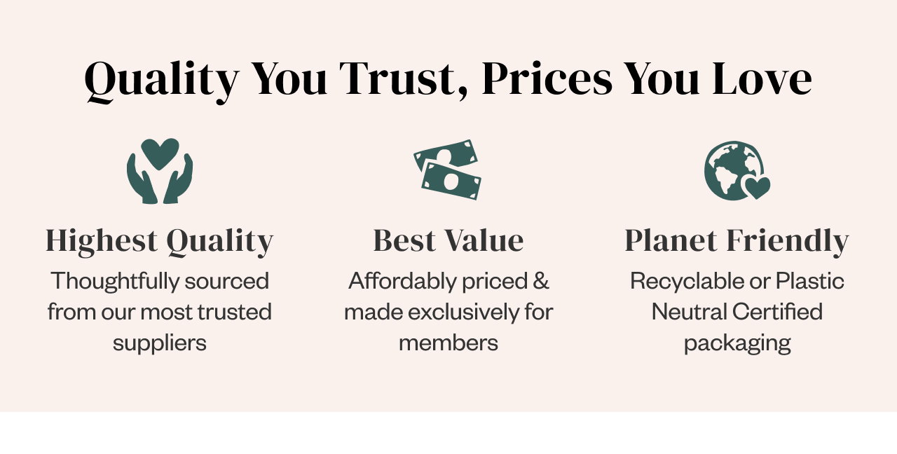 Quality You Trust, Prices You Love.