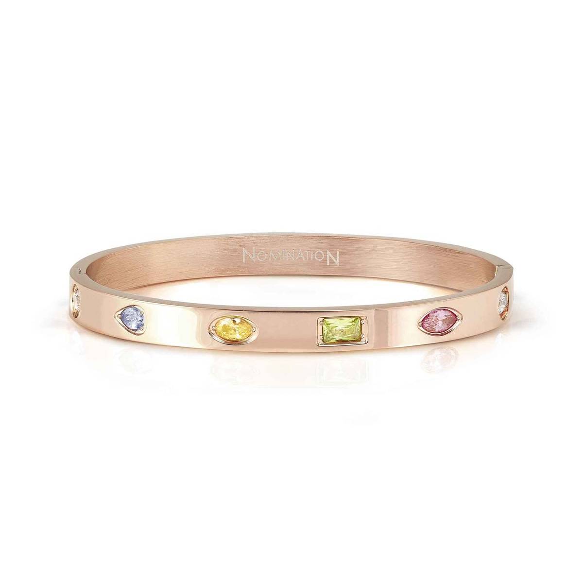 Nomination Rose Gold Multicoloured CZ Bangle