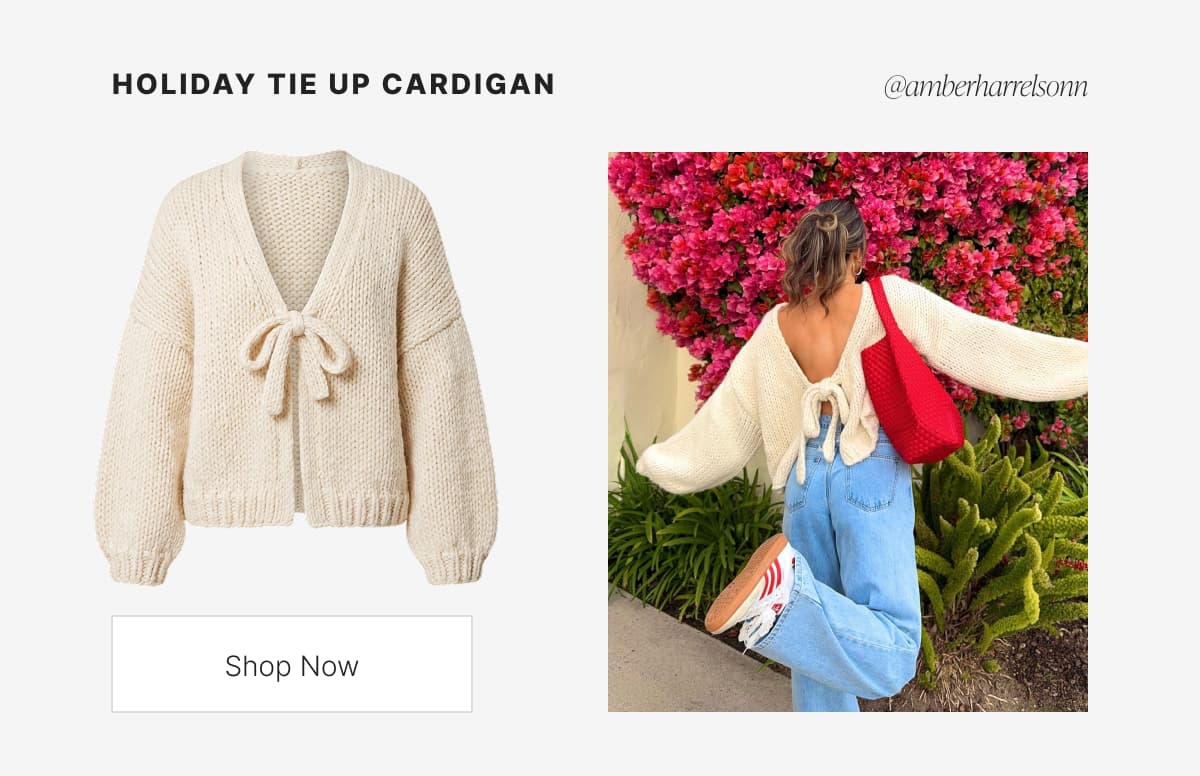 Holiday Tie Up Cardigan