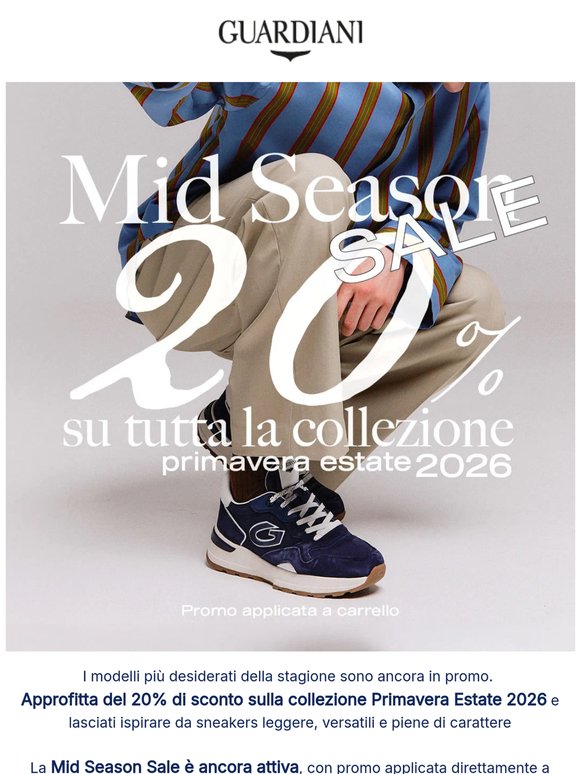 Ancora per poco: Mid Season Sale -20%
