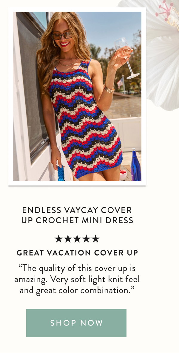 Endless Vaycay Cover Up Crochet Mini Dress