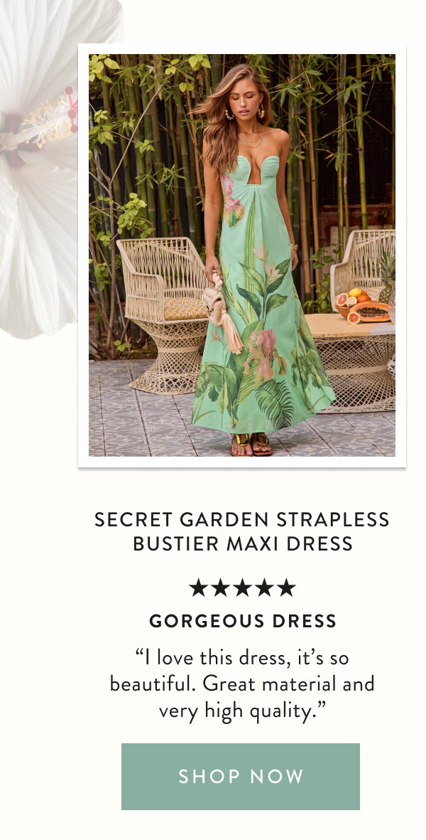 Secret Garden Strapless Bustier Maxi Dress