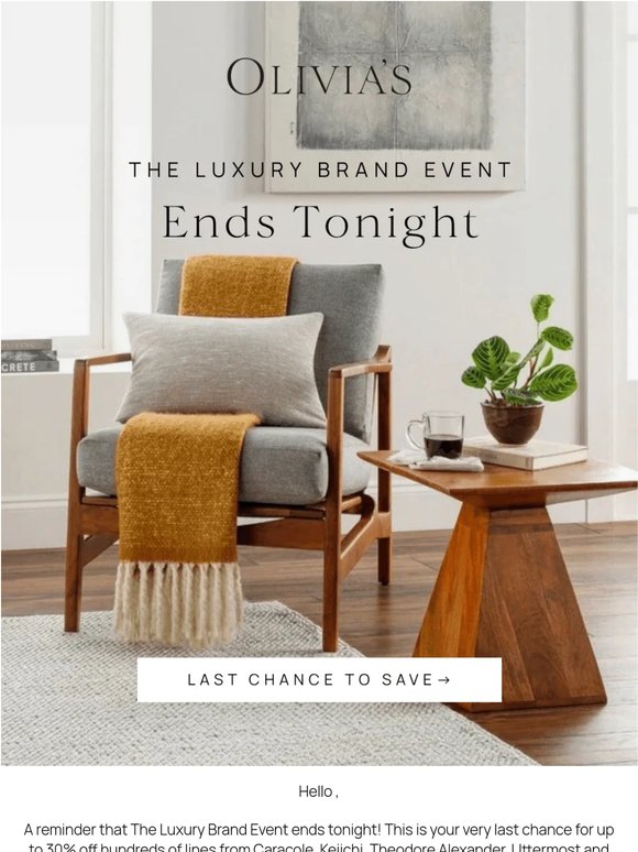 Just before The Luxury Brand Event ends...