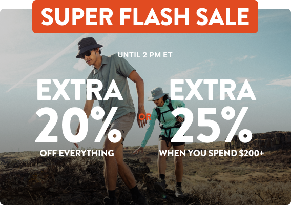 Super Flash Sale: extra 20-25% off everything from 10AM to 2PM ET.
