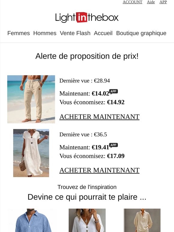 13% de Réduction pour les Anciens Visiteurs de pantalon en lin !