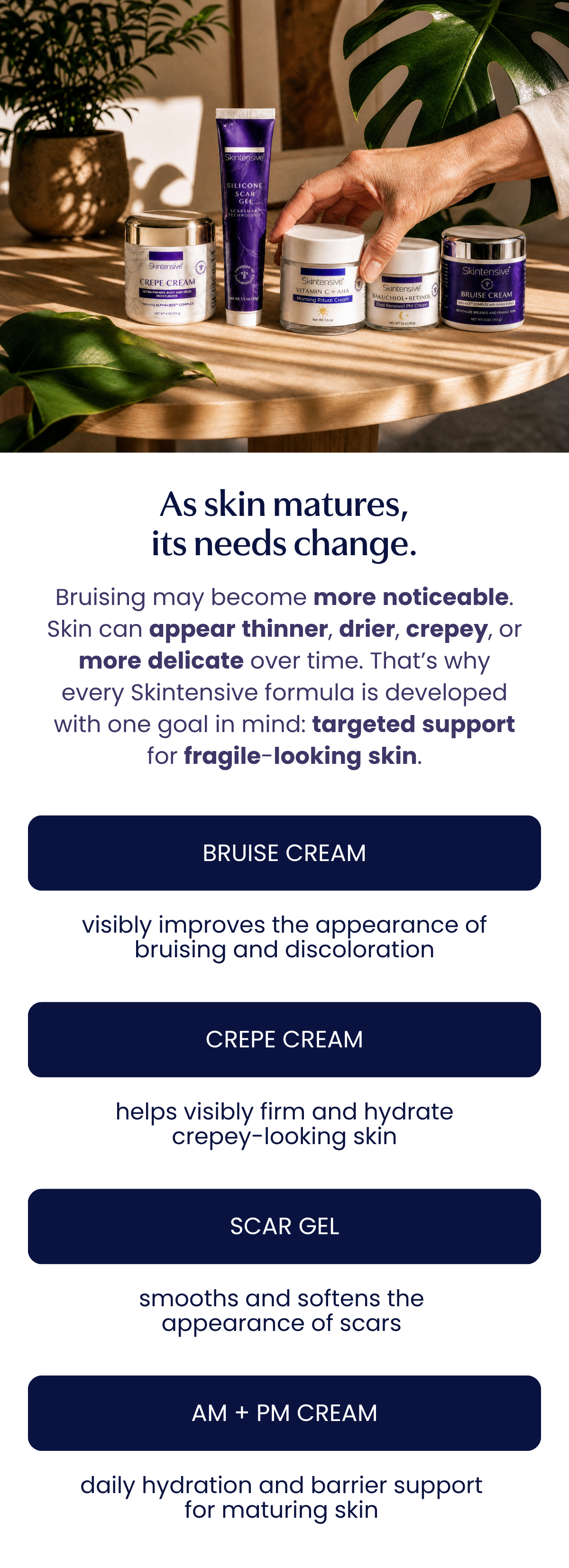 As skin matures, it needs change.