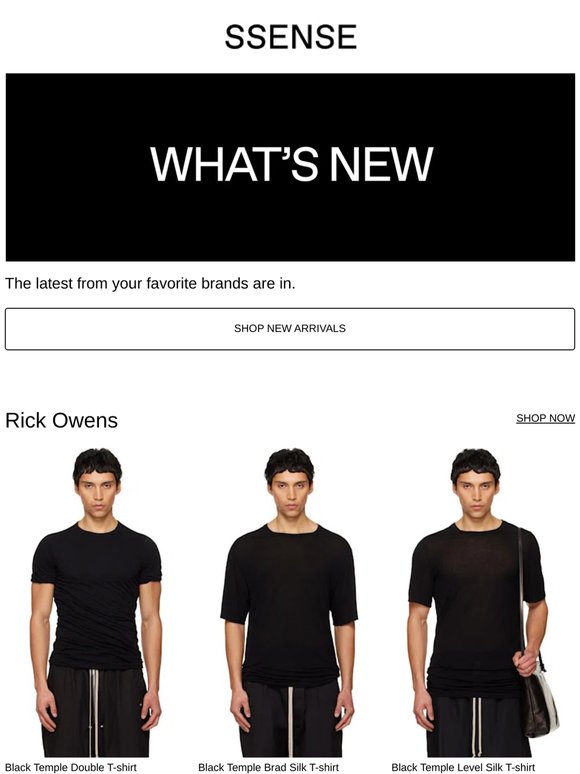 New Arrivals from Rick Owens, Fear of God ESSENTIALS, and OUR LEGACY