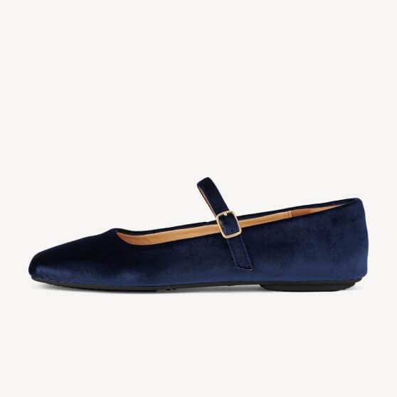 Mary Jane Navy Velvet