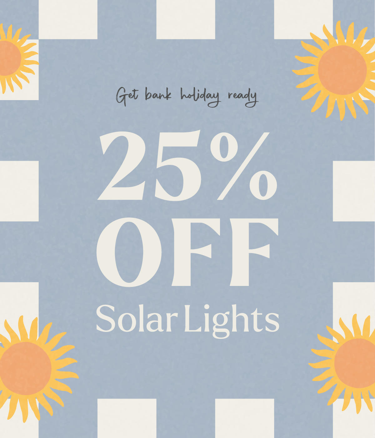 25% off solar lights