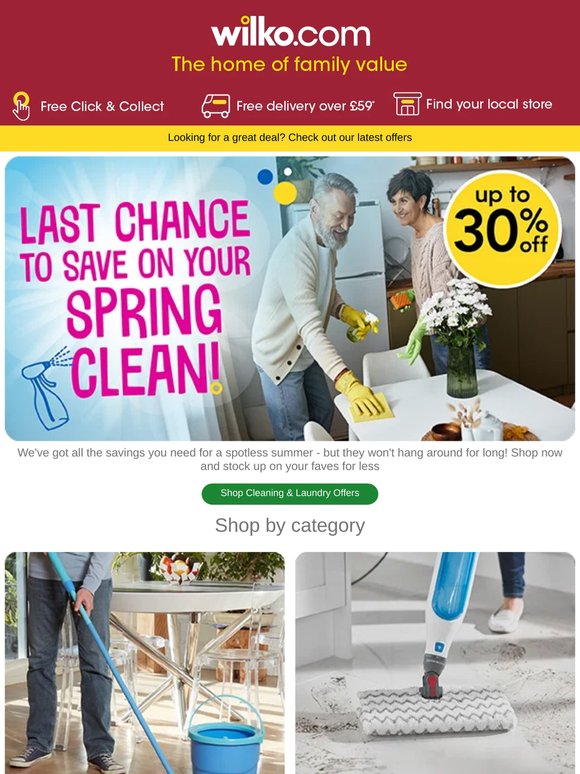 Our big shiny Spring Clean event ends TONIGHT