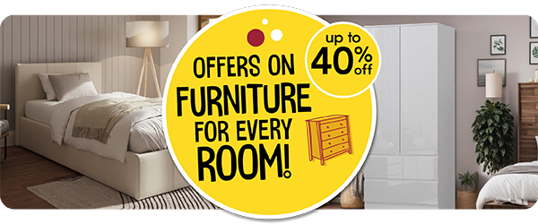 Up to 40% off furniture for every room!