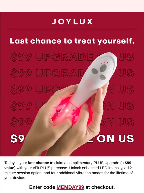 Today is the last day to save $99 on vFit PLUS.