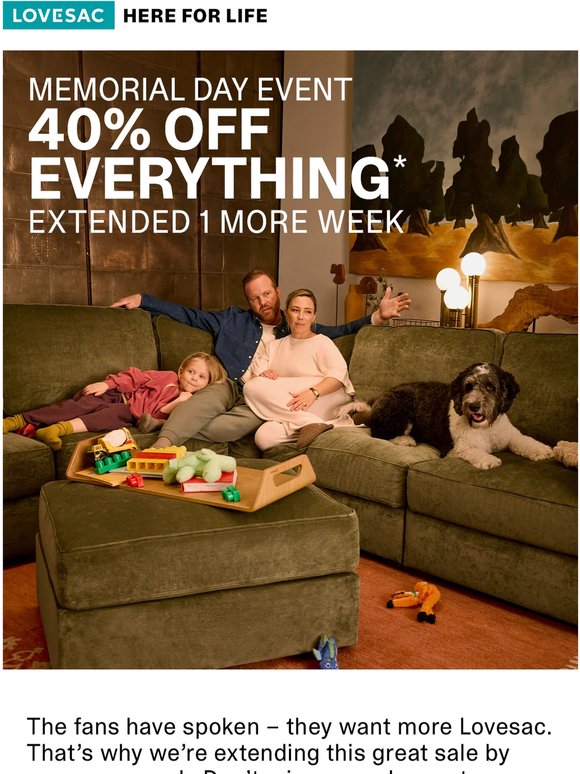 Extended One More Week – Memorial Day Savings.