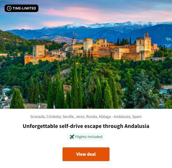 Unforgettable self-drive escape through Andalusia