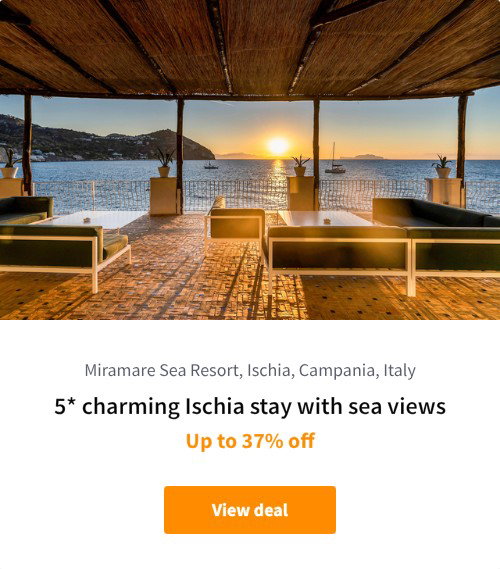 5* charming Ischia stay with sea views