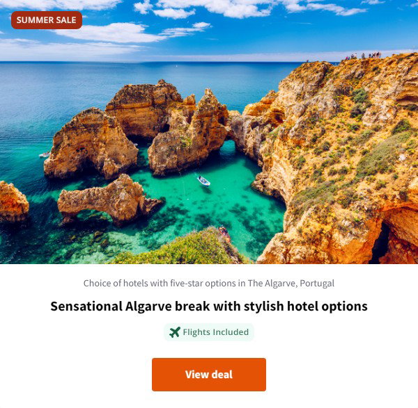Sensational Algarve break with stylish hotel options