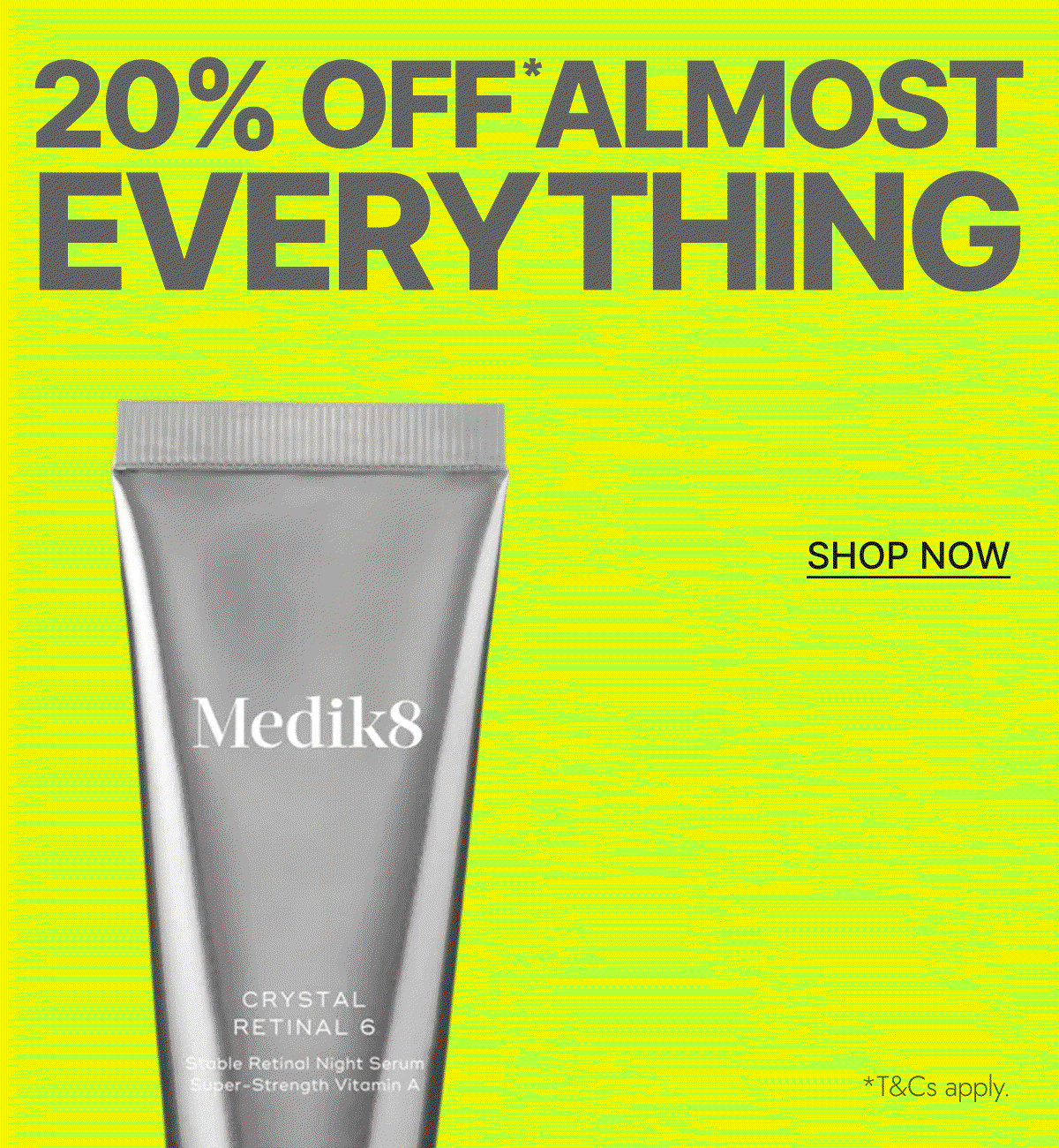 20% off almost everything. Shop now.