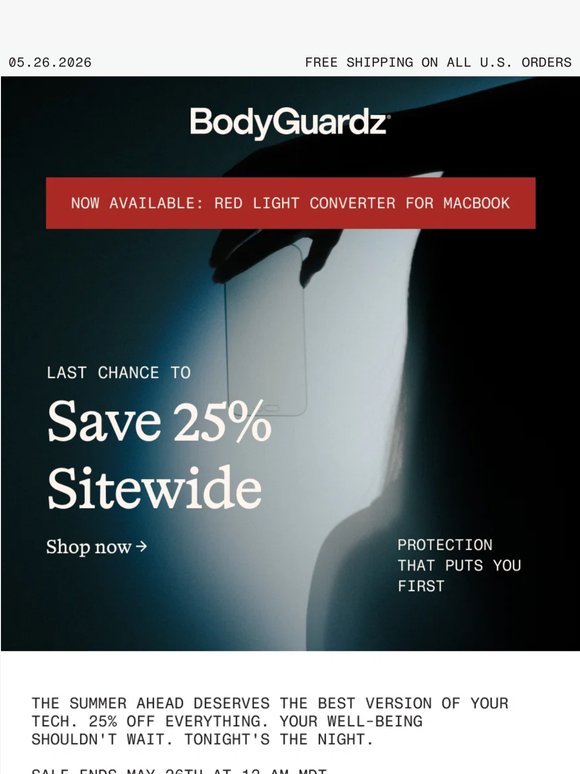 Last Chance for 25% off Sitewide