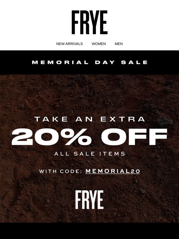 Extra 20% off sale styles with code MEMORIAL20