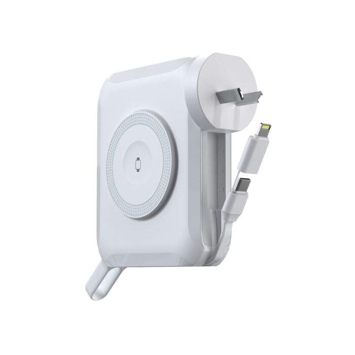 wellcraft Welltravel 5-in-1 Reise-Ladegerät, Powerbank mit 15 000 mAh und Weltsteckern