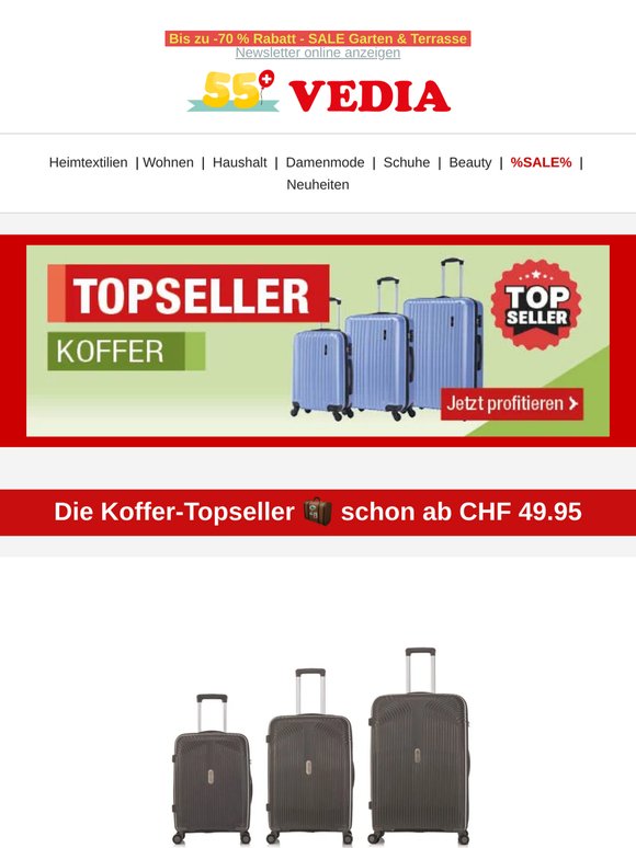 TOPSELLER Koffer für Ihre Ferien 🧳