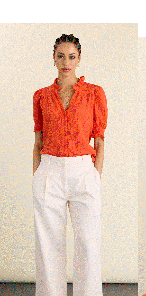 Teresa Organic Cotton Wide Leg Trousers