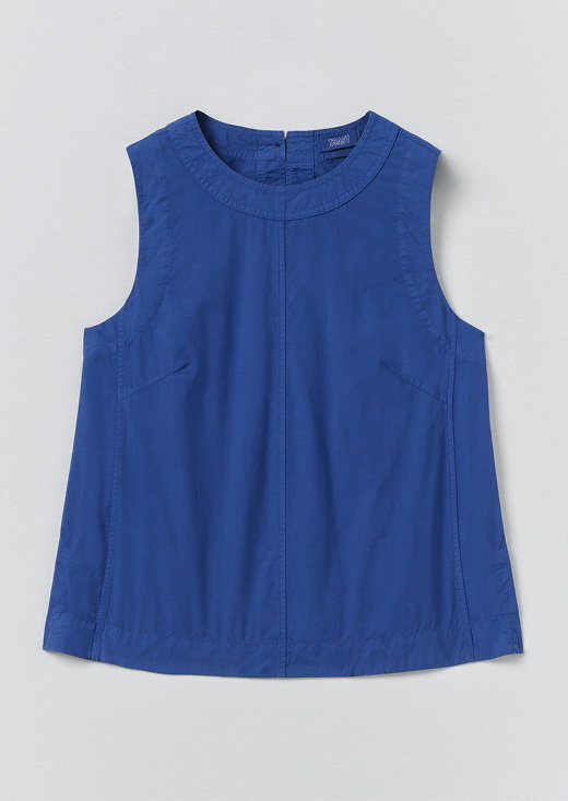 Panelled Garment Dyed Sleeveless Top