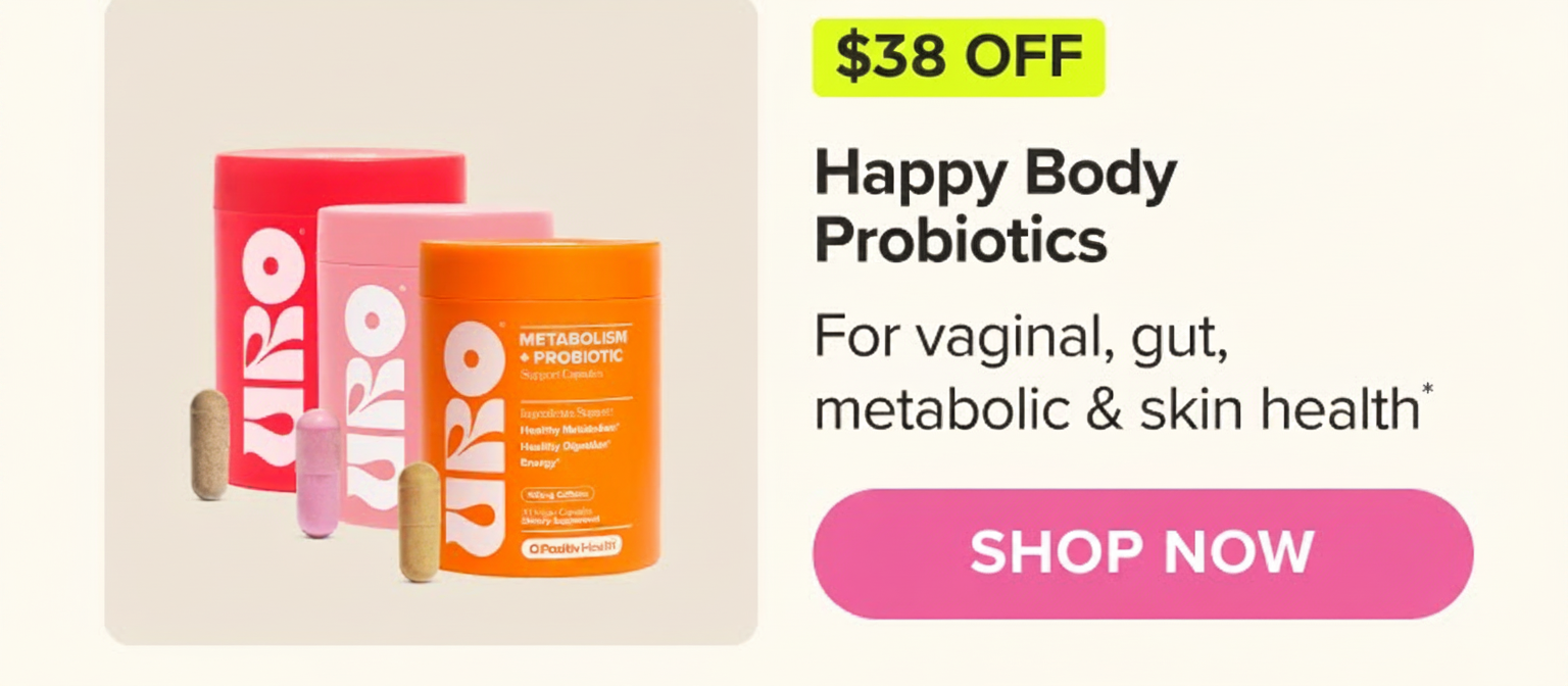 Happy Body Probiotics - For vaginal, gut, metabolic & skin health* SHOP NOW
