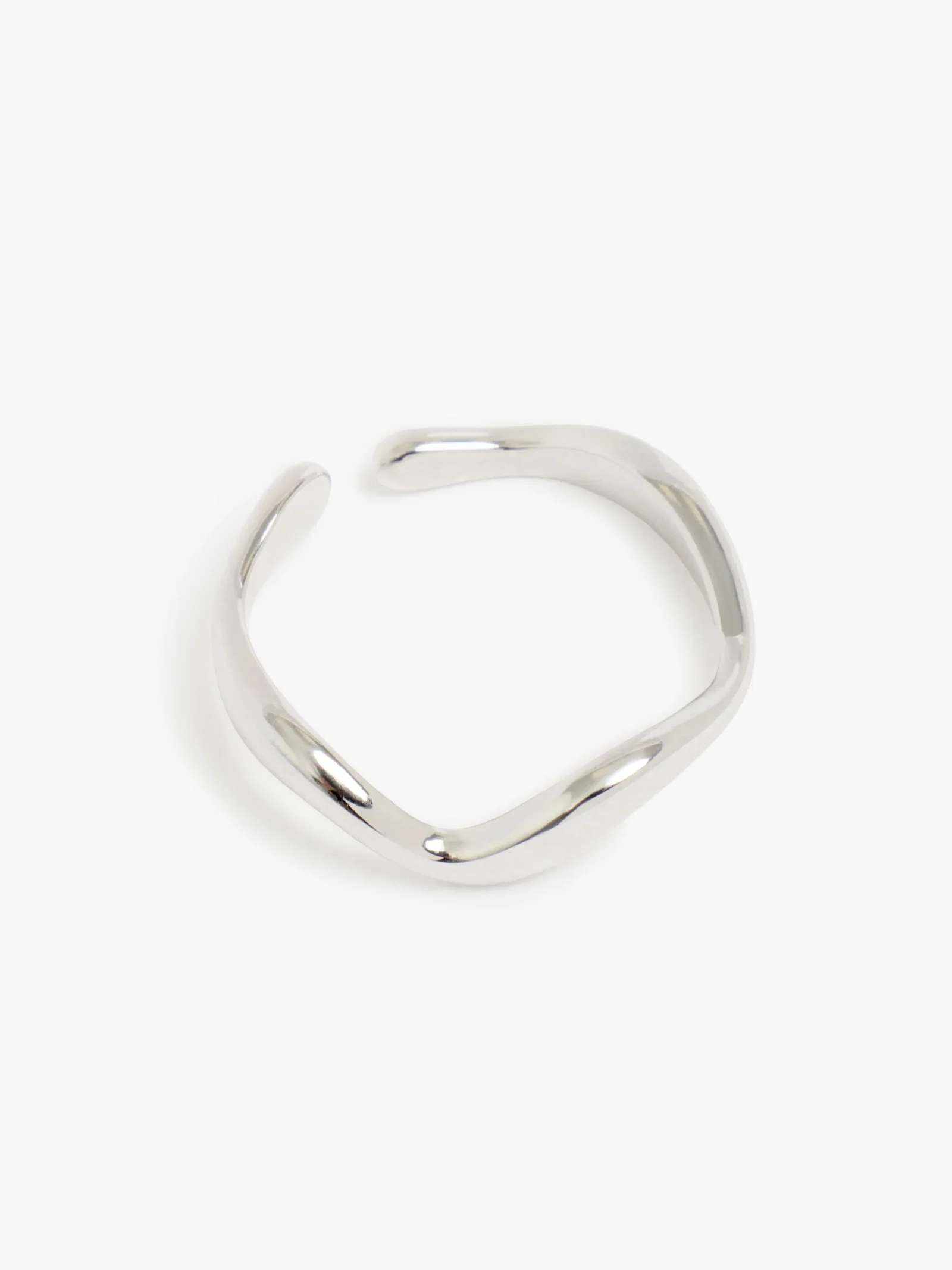 Image of Silver Wave Open Ring
