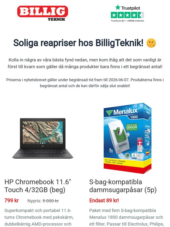 Supersoliga reapriser på datorer, surfplattor och telefoner!