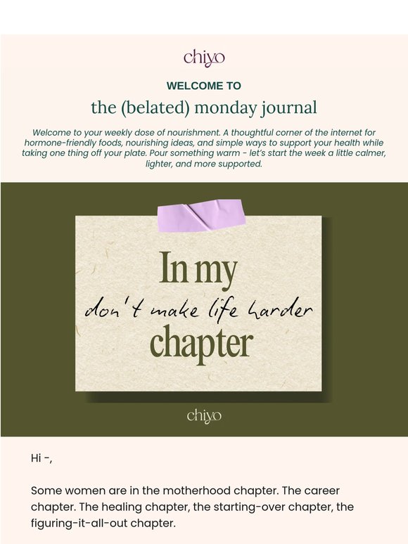 🗞️ —'s (belated) Monday Journal: What chapter are you in?