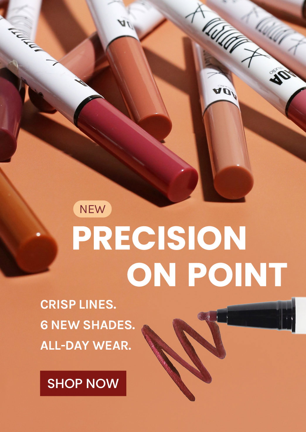 New AOA ARTISTA Liquid Lip Liner shades just entered the chat 💋